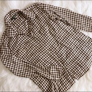 Women Lauren by Ralph Lauren Plaid Shirt Size XL